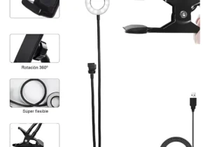 Aro de luz flexible con soporte