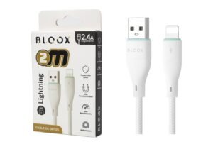Cable de Datos BLOOX USB A a Lightning PVC 200cm