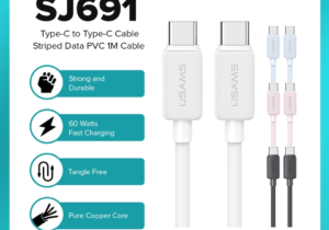 Cable de Datos USB C a USB C SJ691 1M Negro USAMS